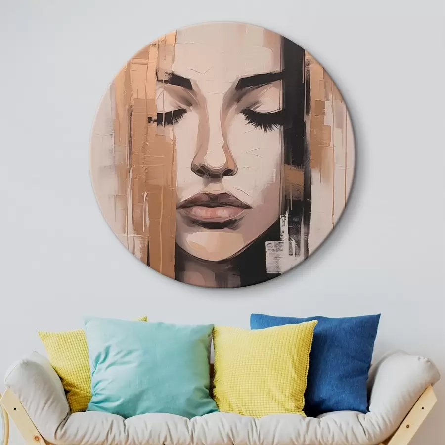 Картина Портрет жінки. Абстрактні мазки пензлем r46733