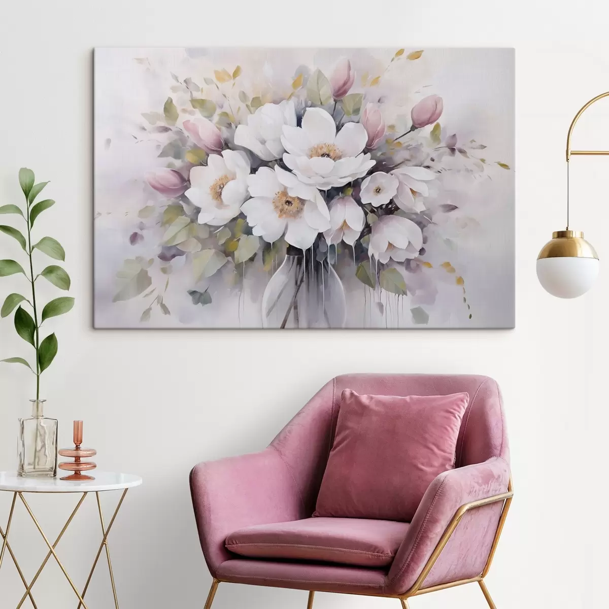 Картина Квіти у вазі, імітація картини s46763