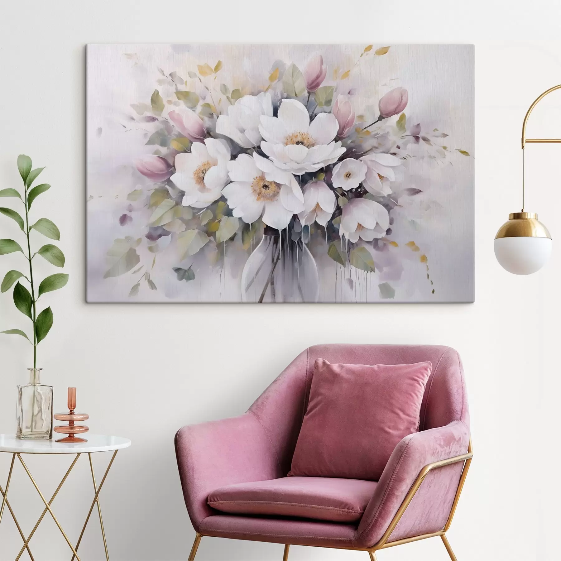 Картина Квіти у вазі, імітація картини s46763