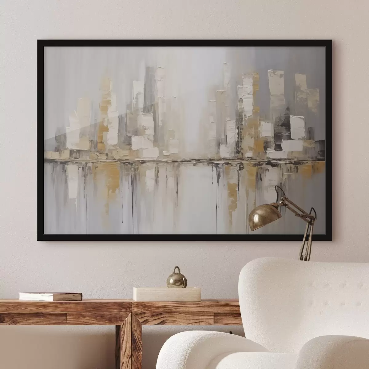 Постер Абстрактна міська імітація живопису f46761