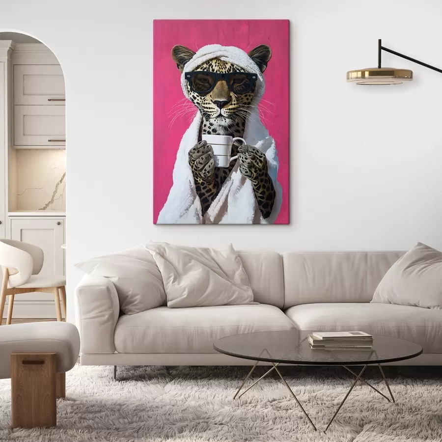 Картина Гепард з кавою s46791