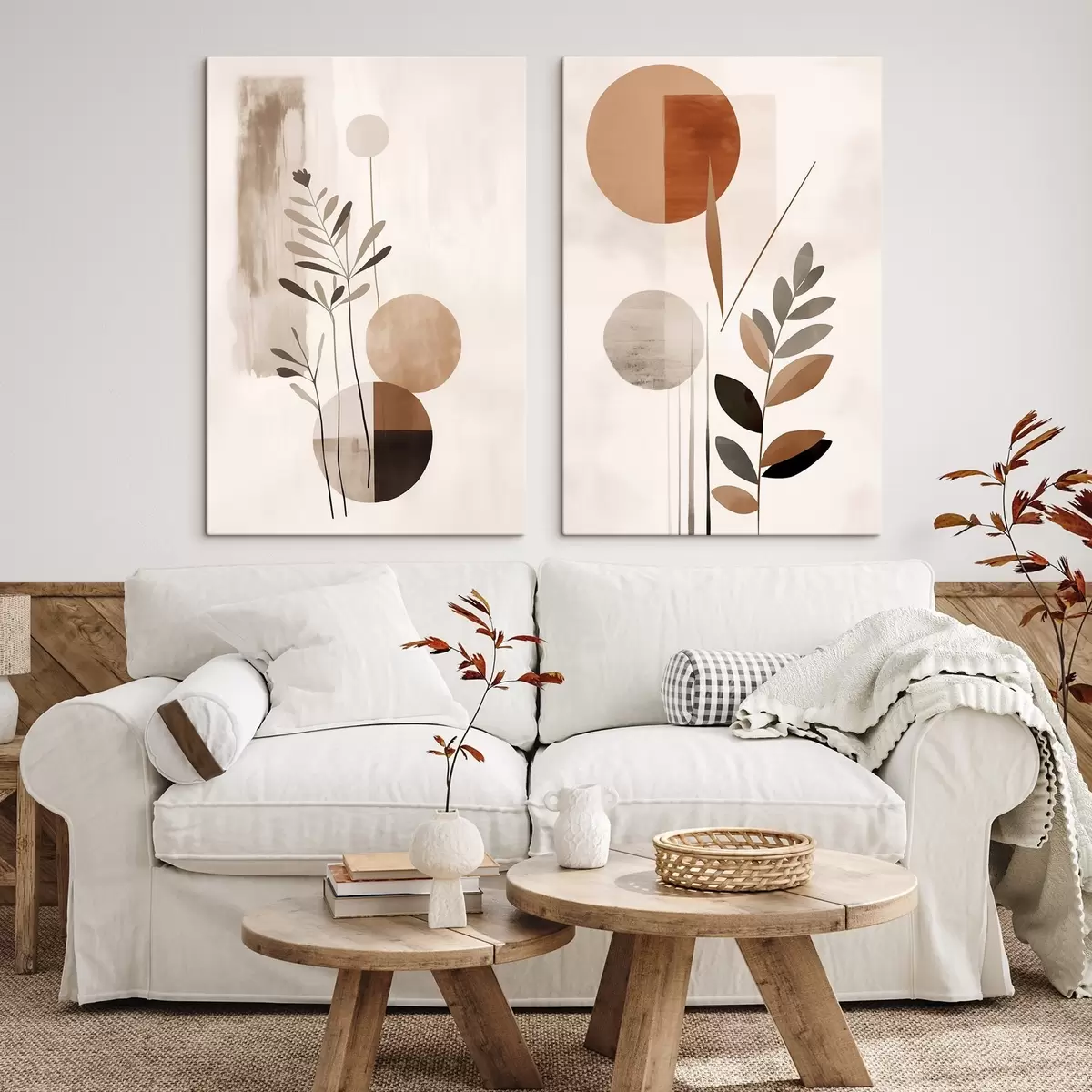 Картина Абстракції з рослинами m01036