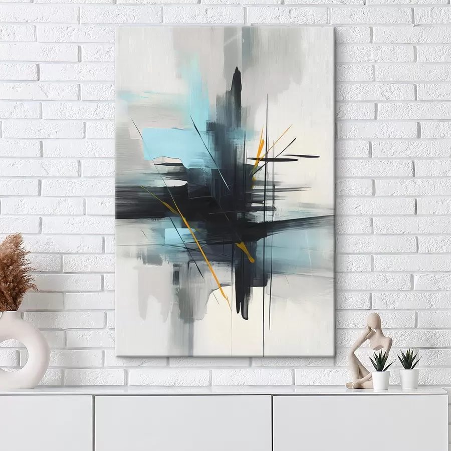 Картина Абстракція з імітацією бризок і мазків пензлем s46789