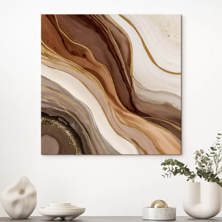 Картина Кам'яна композиція в дерев'яних тонах s46642