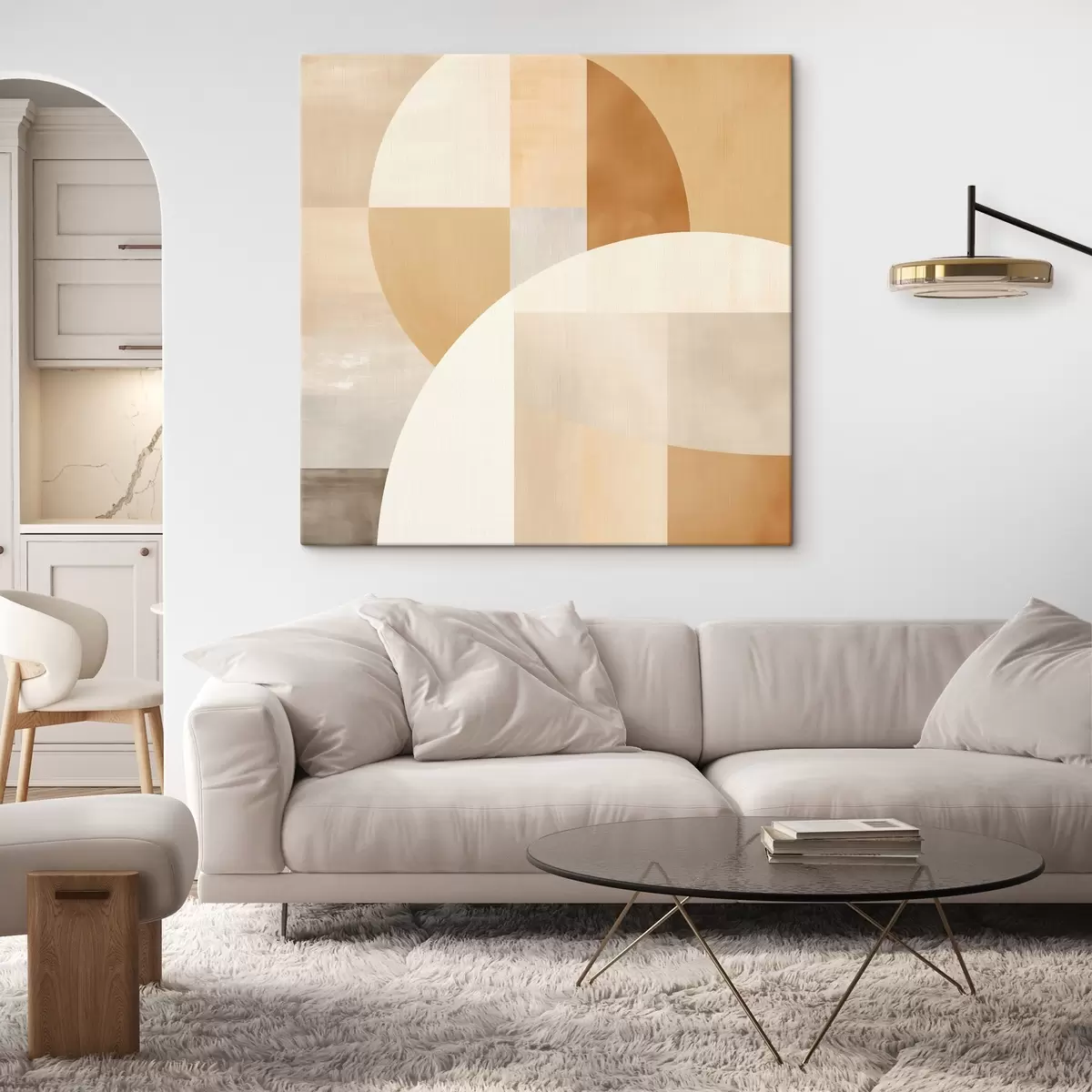 Картина Художня геометрія в пастельних тонах s46650