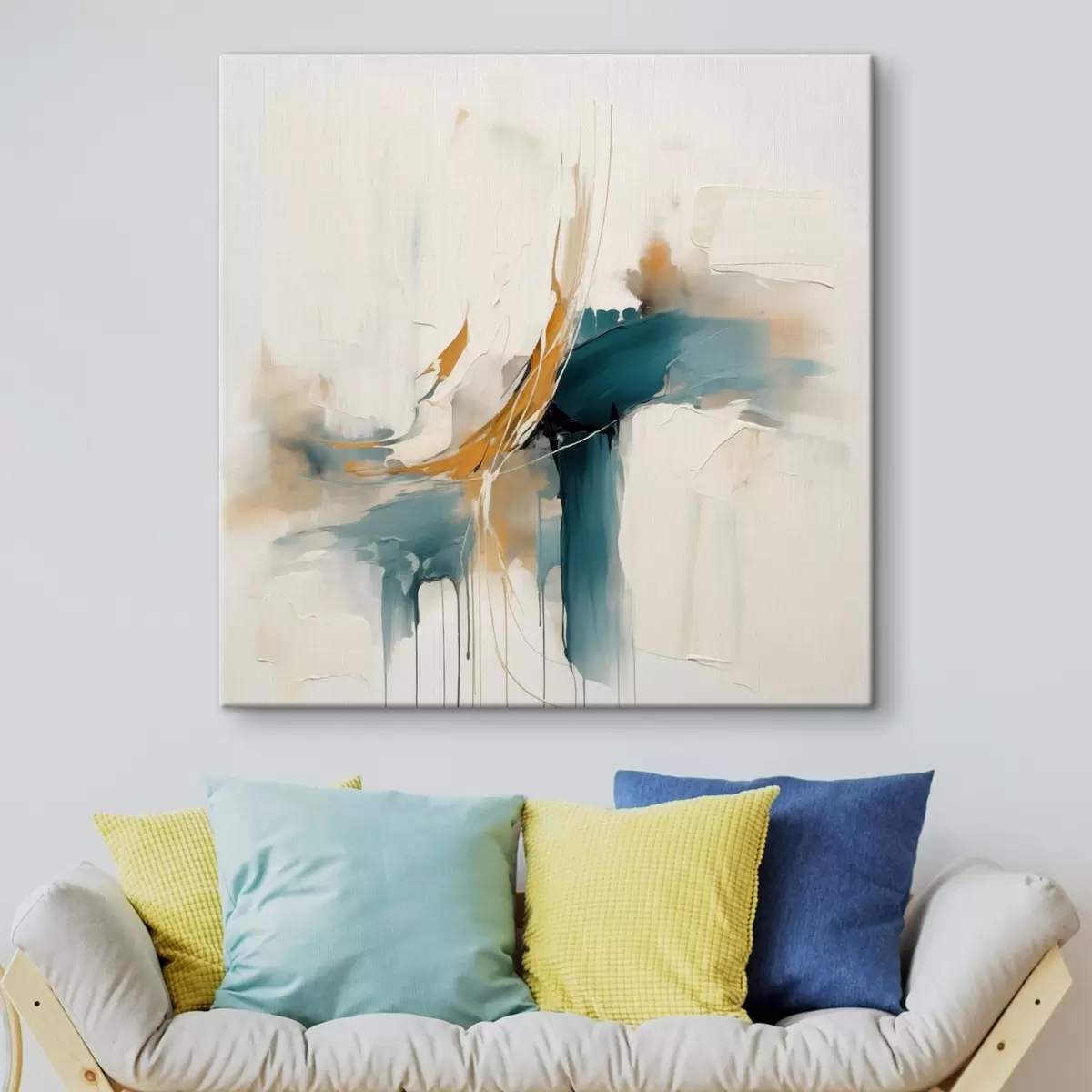 Картина Динамічна абстракція з текстурованими елементами s46657