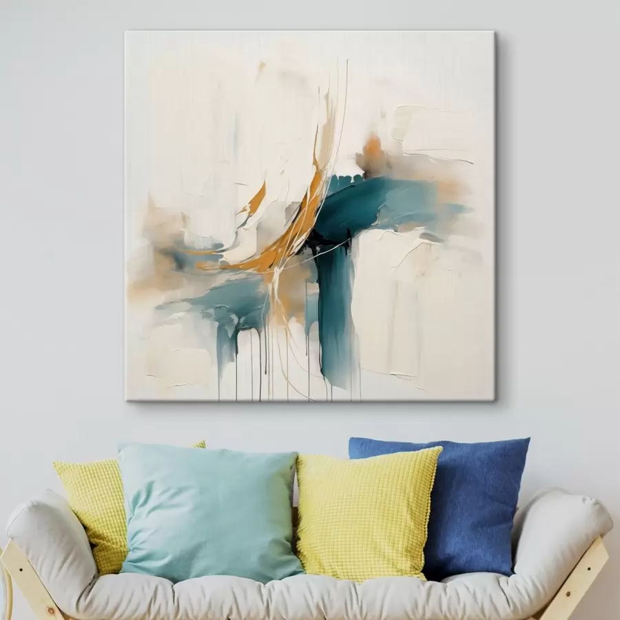 Картина Динамічна абстракція з текстурованими елементами s46657