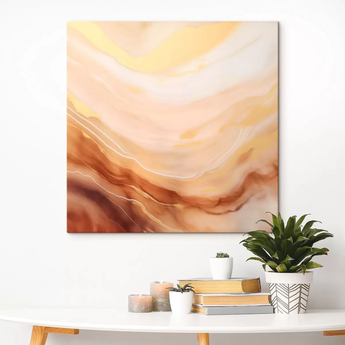 Картина Абстракція в пастельній палітрі з природними формами s46660