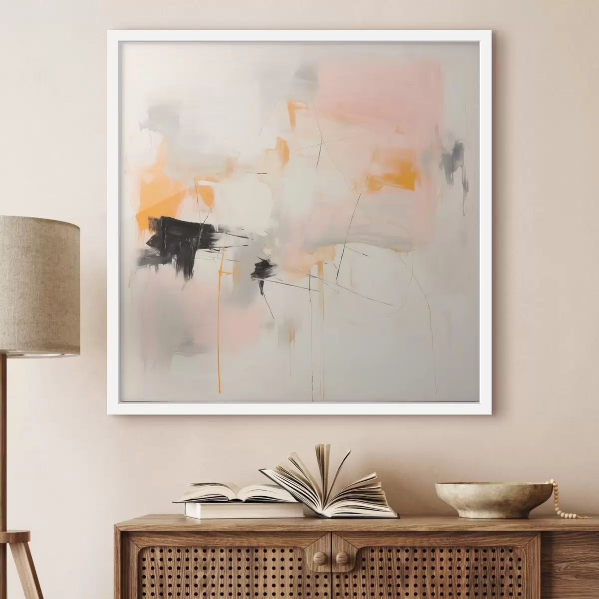 Постер Розмиті форми та динамічні штрихи в жестикуляційній техніці f46639