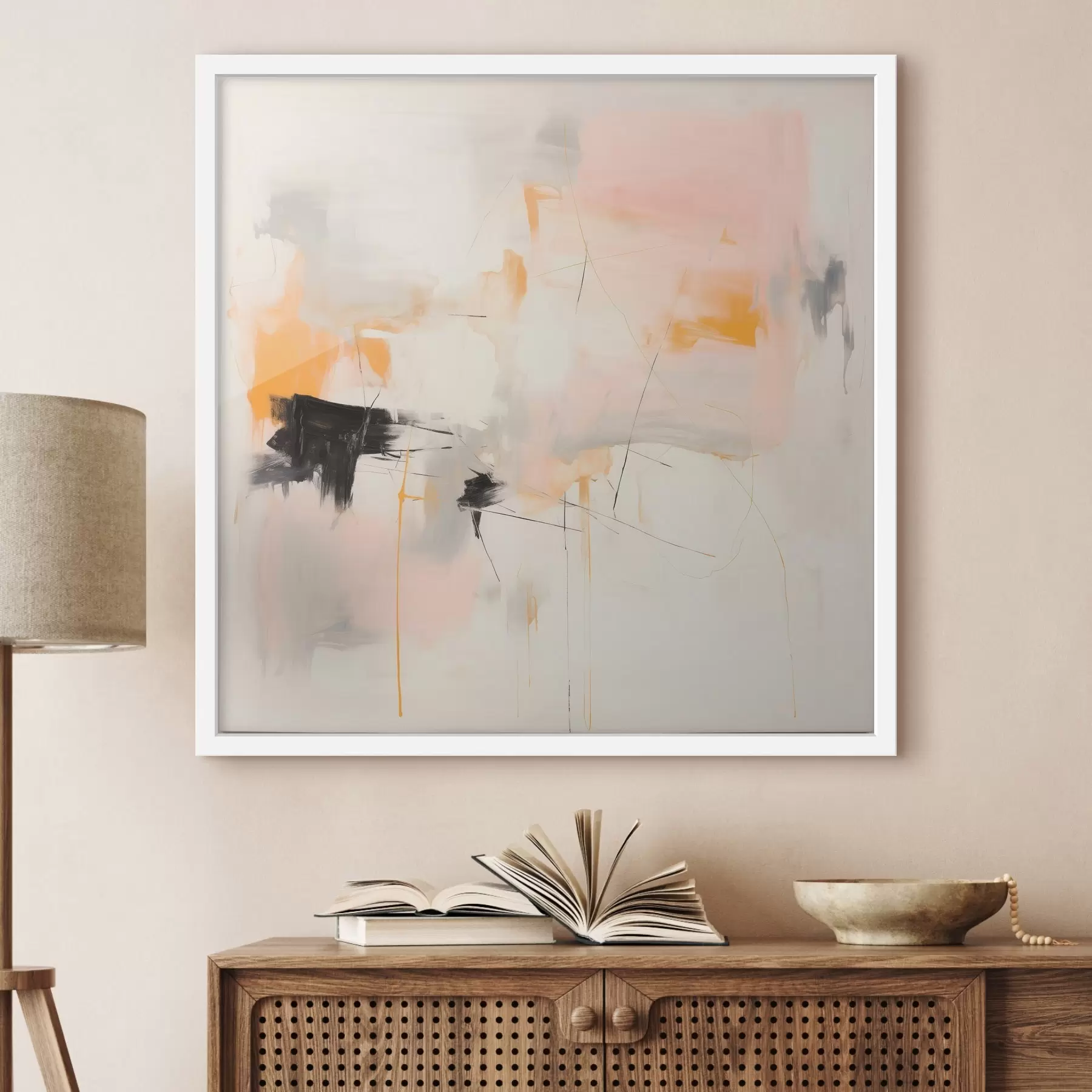 Картина Розмиті форми та динамічні штрихи в жестикуляційній техніці f46639