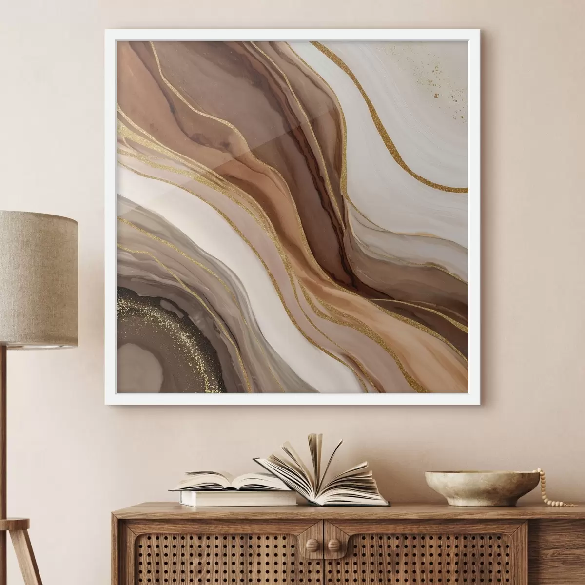 Постер Кам'яна композиція в дерев'яних тонах f46642