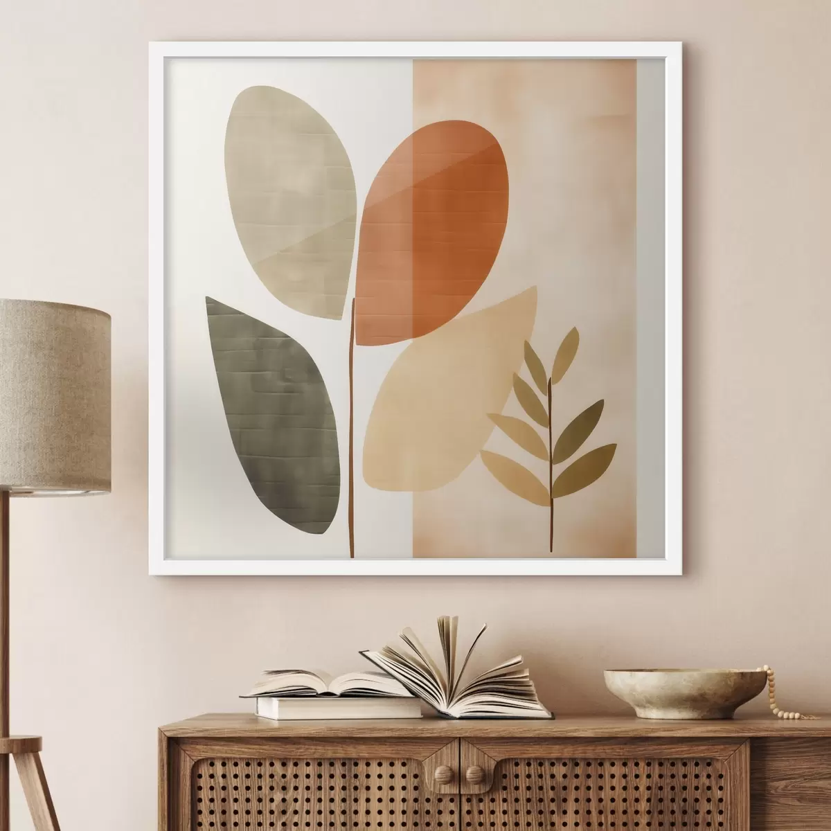 Постер Мінімалістичне листя в художньому стилі f46644