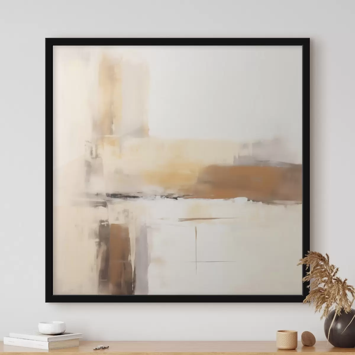 Постер Легка абстрактна композиція в теплих тонах f46654