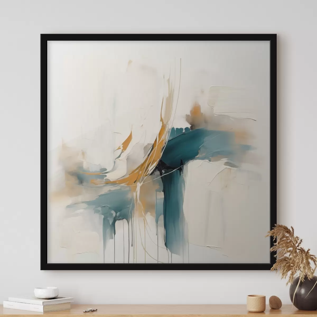 Постер Динамічна абстракція з текстурованими елементами f46657