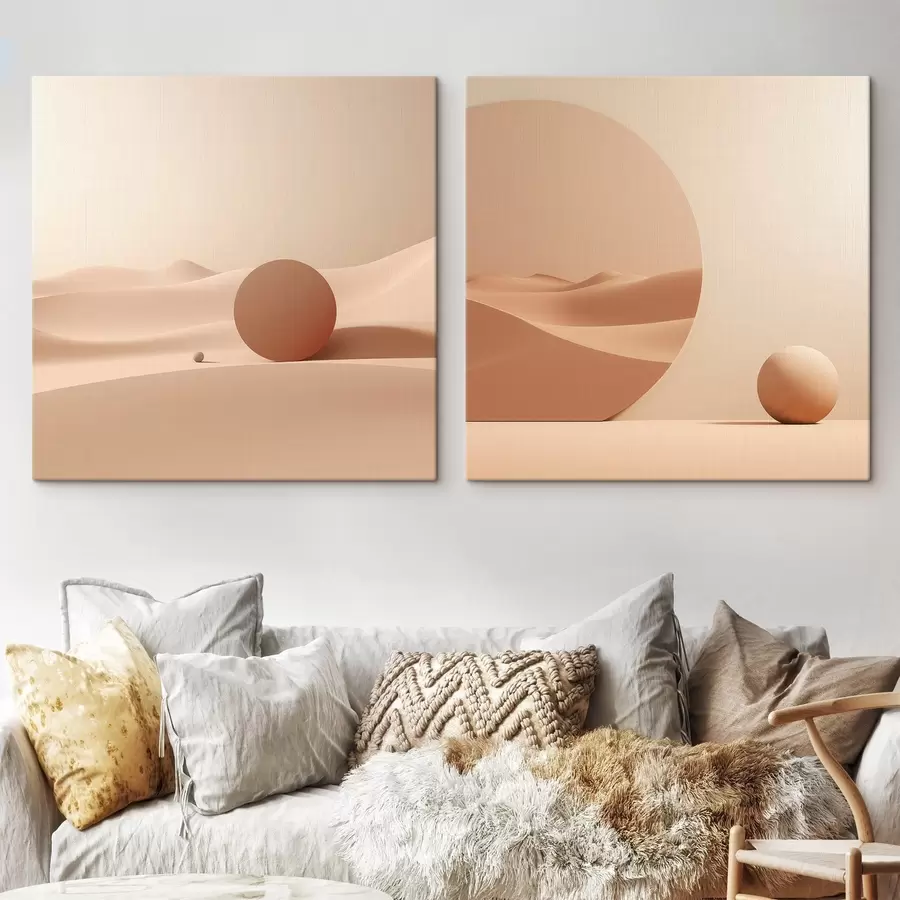 Картина Композиція зі спокійними просторами та геометричною формою m00990