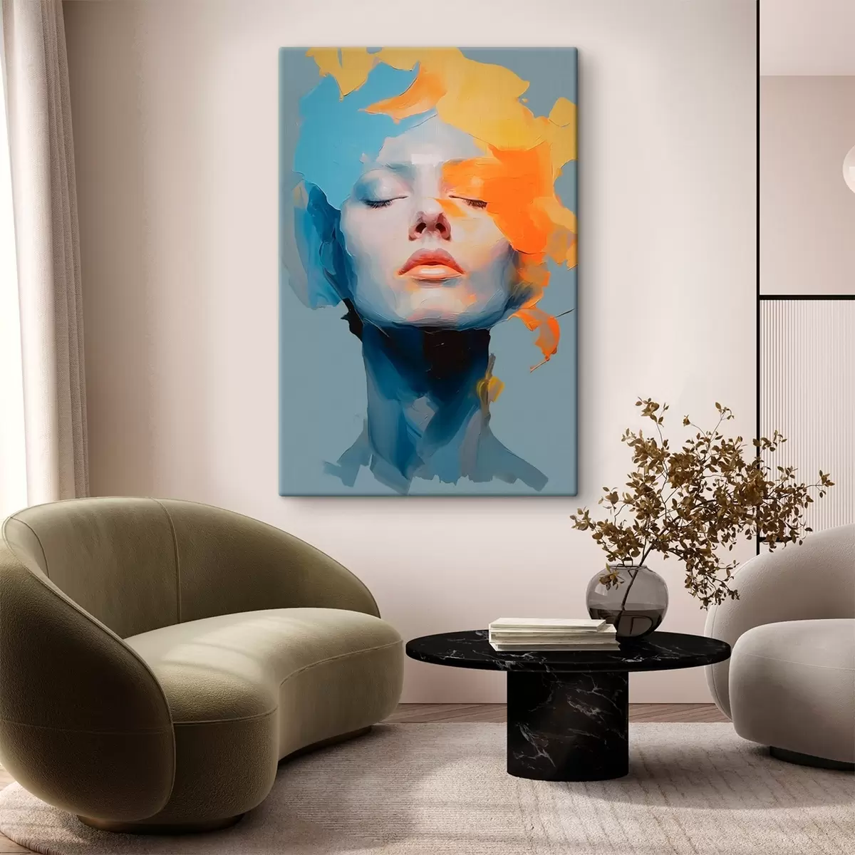 Картина Дівчина у фарбі s46810