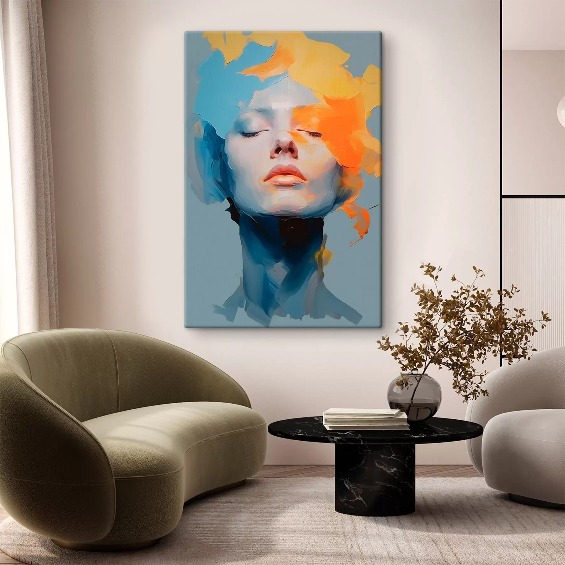 Картина Дівчина у фарбі s46810