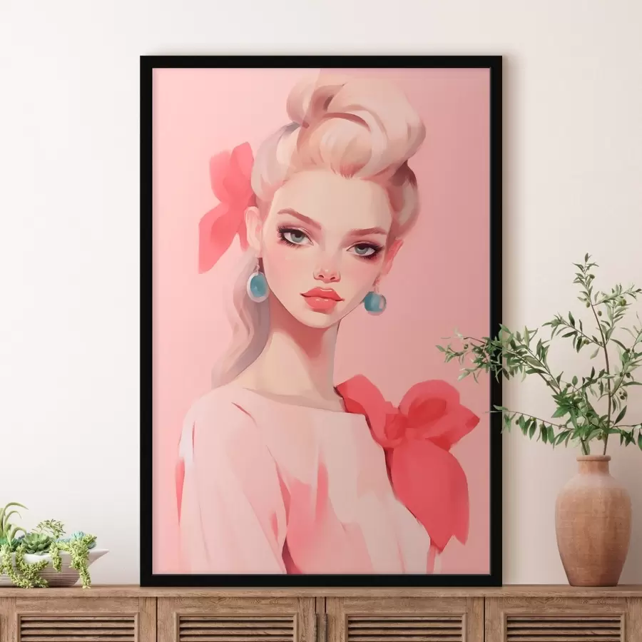 Картина Дівчина в рожевому f46804