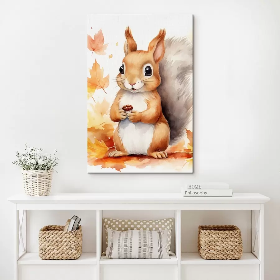 Картина Мила білка, імітація акварелі s46766