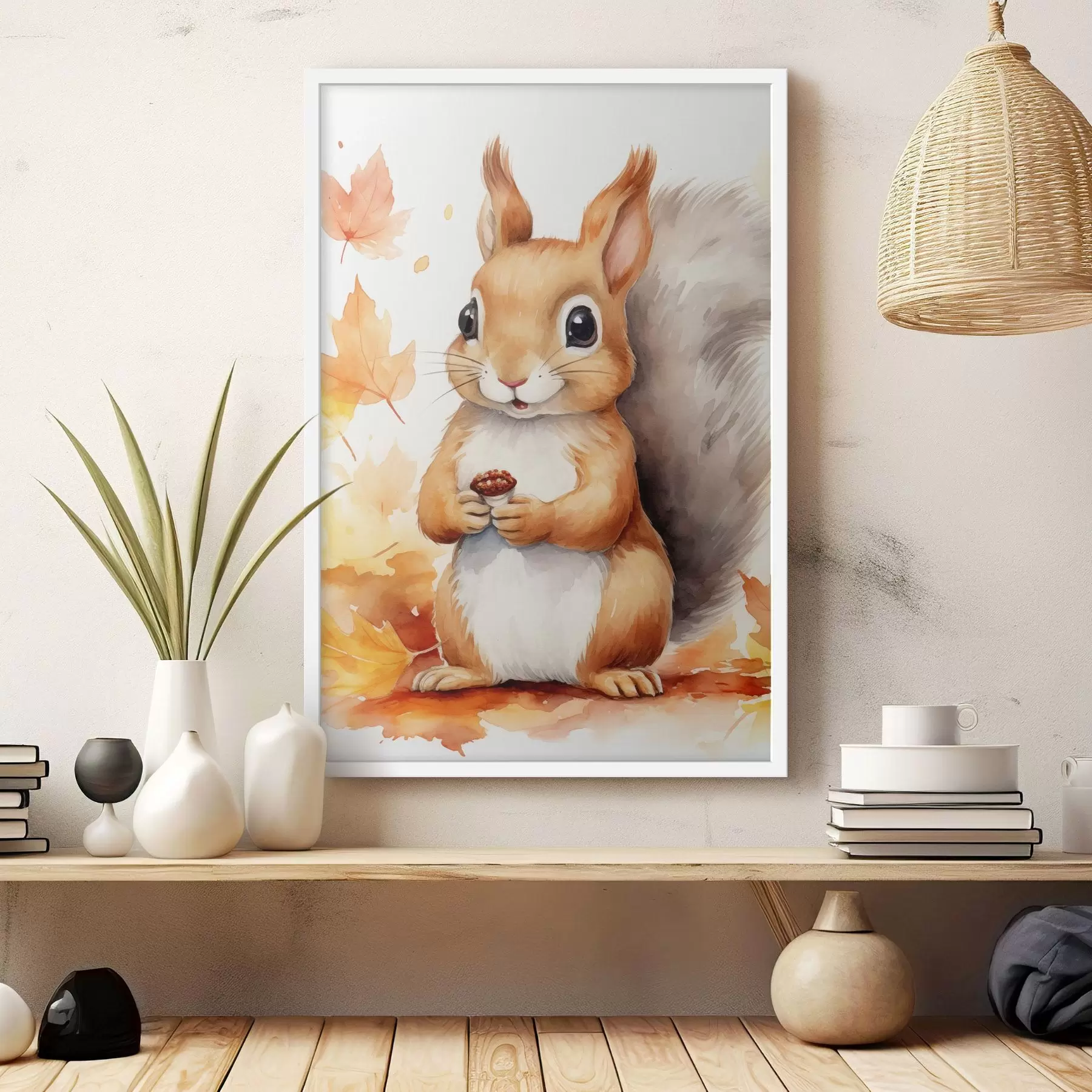 Картина Мила білка, імітація акварелі f46766
