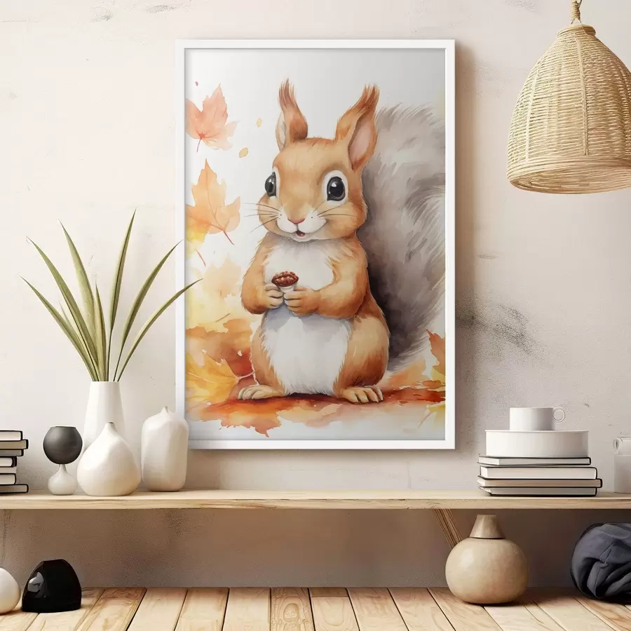 Картина Мила білка, імітація акварелі f46766