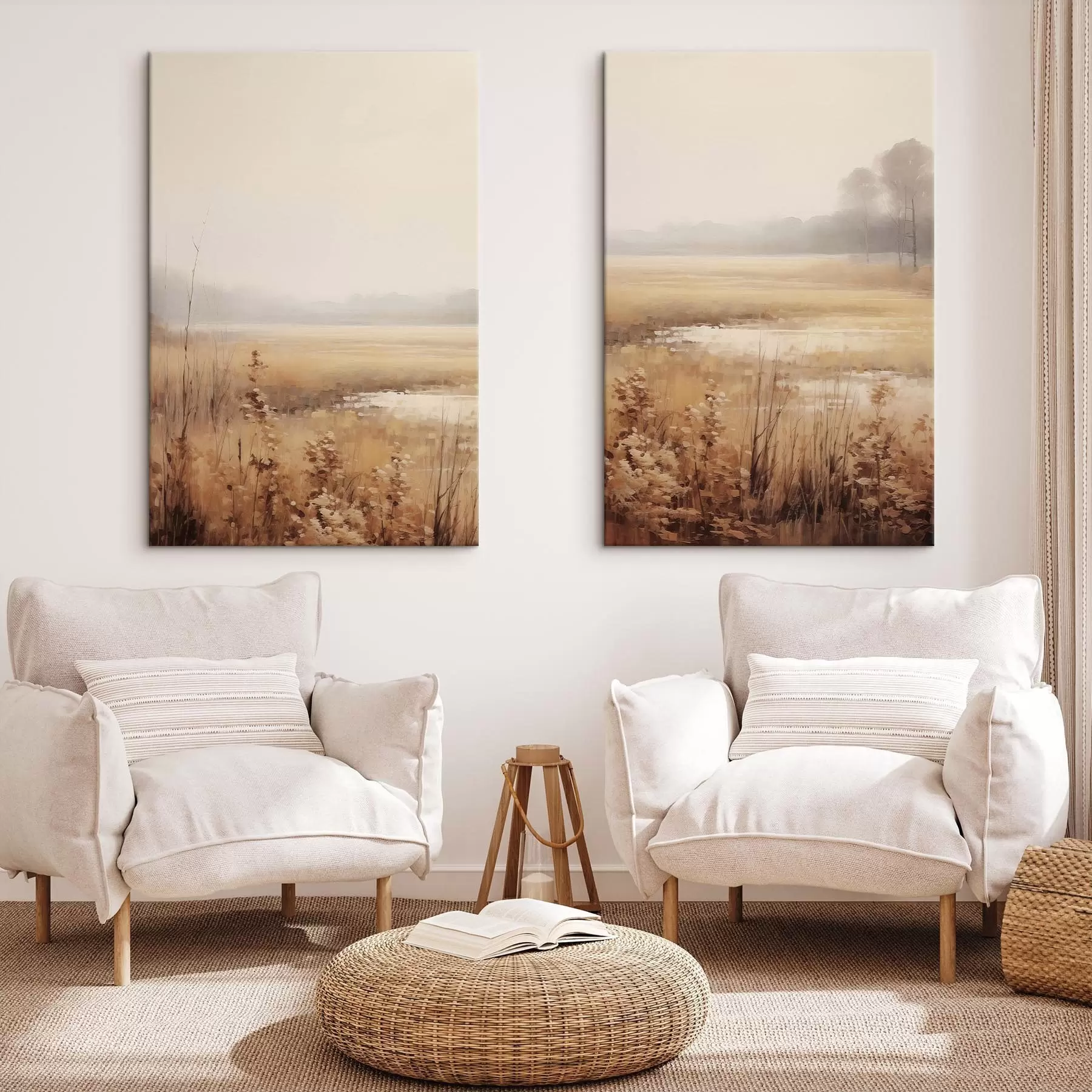 Картина Сухі квіти в полі m01053