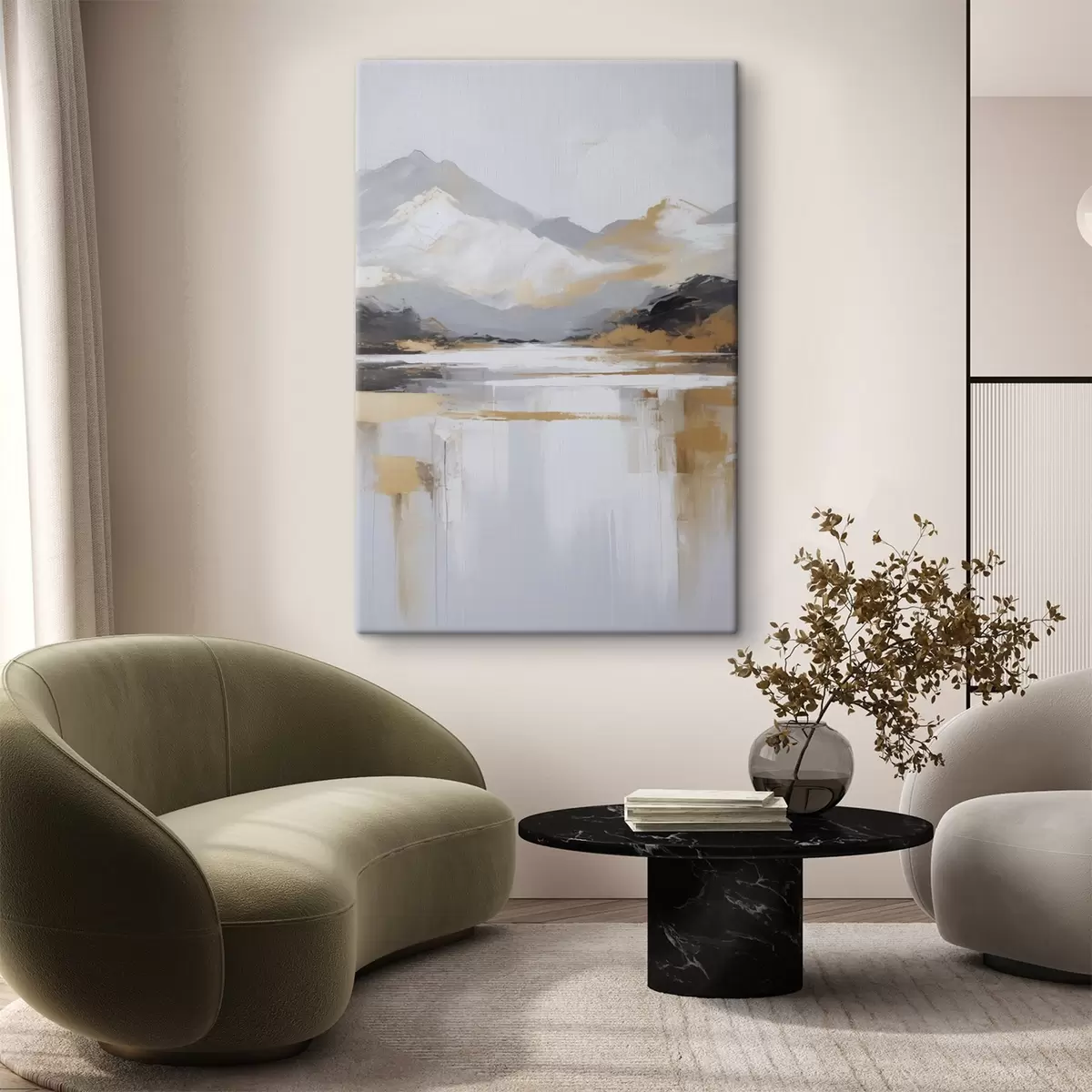 Картина Абстрактна імітація гірського пейзажу в живописі s46841