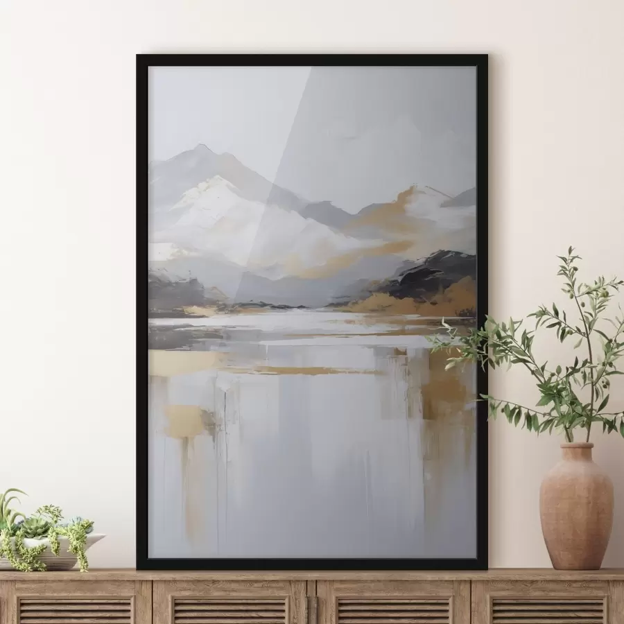 Картина Абстрактна імітація гірського пейзажу в живописі f46841