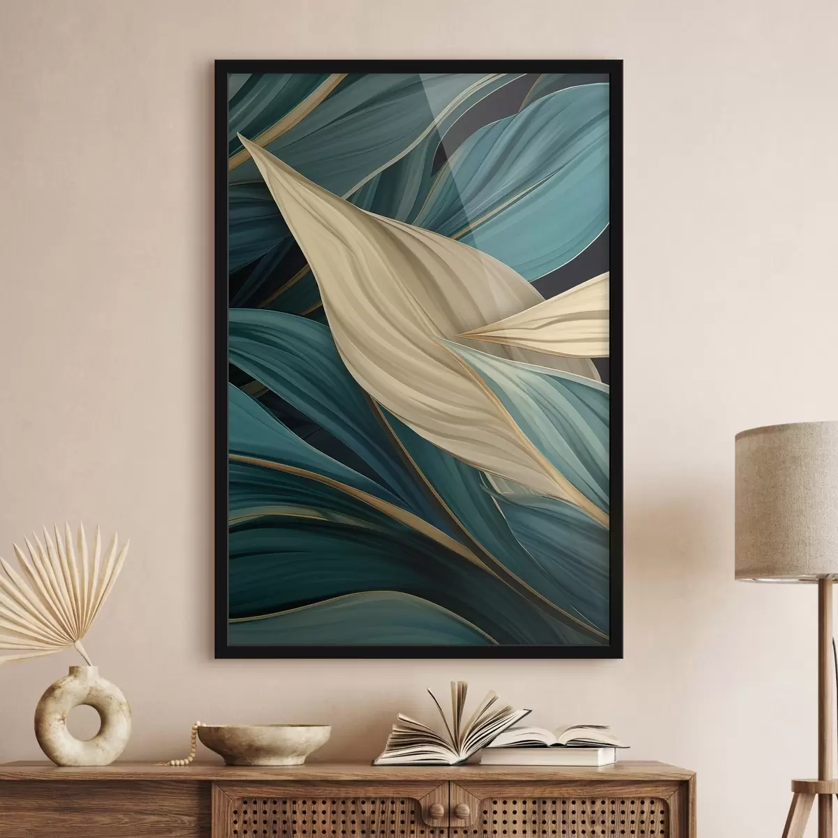 Постер Великі абстрактні листя f46880