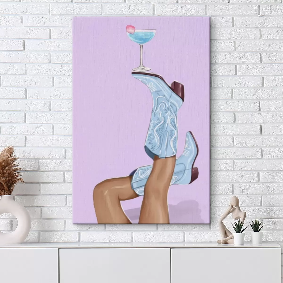 Картина Сині чоботи зі склом s46845