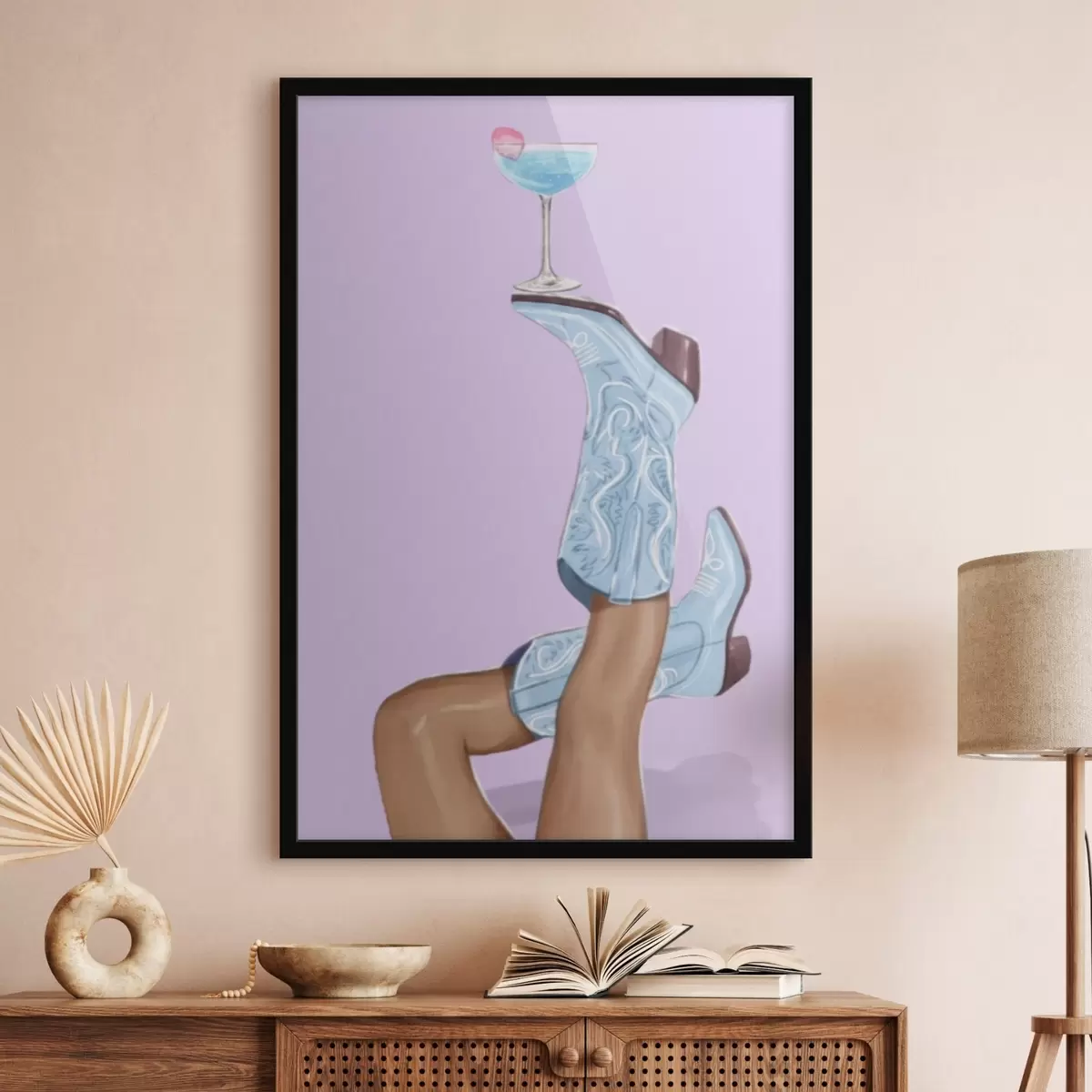 Постер Сині чоботи зі склом f46845