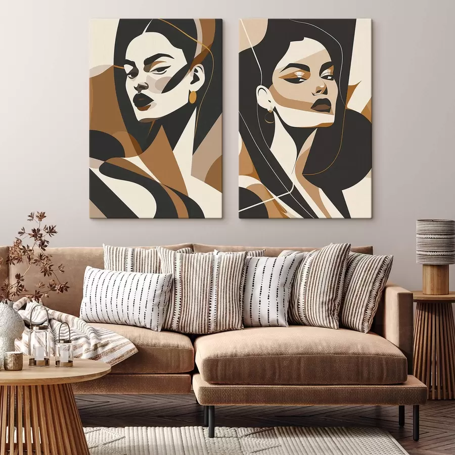 Картина Абстрактні жіночі портрети m01075