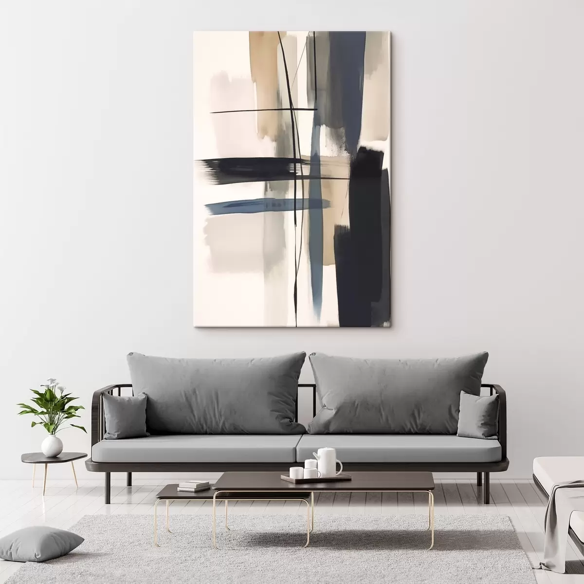 Картина Абстрактна імітація мазка пензлем s46907