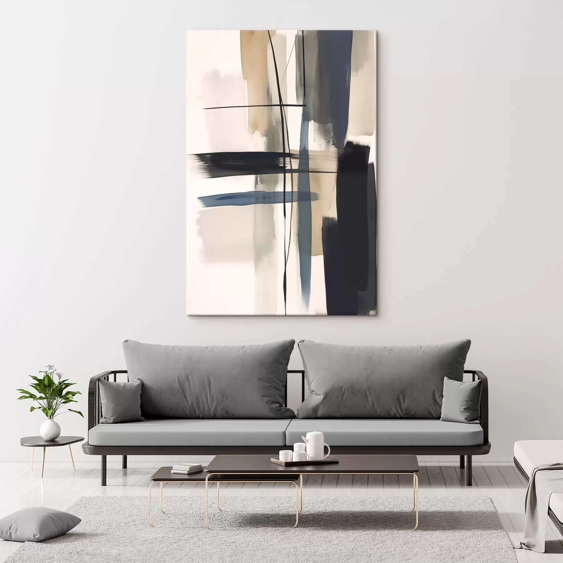 Картина Абстрактна імітація мазка пензлем s46907