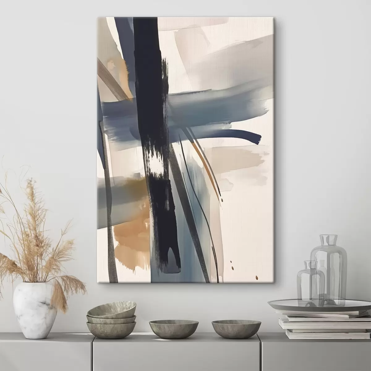 Картина Абстрактна імітація мазка пензлем s46908