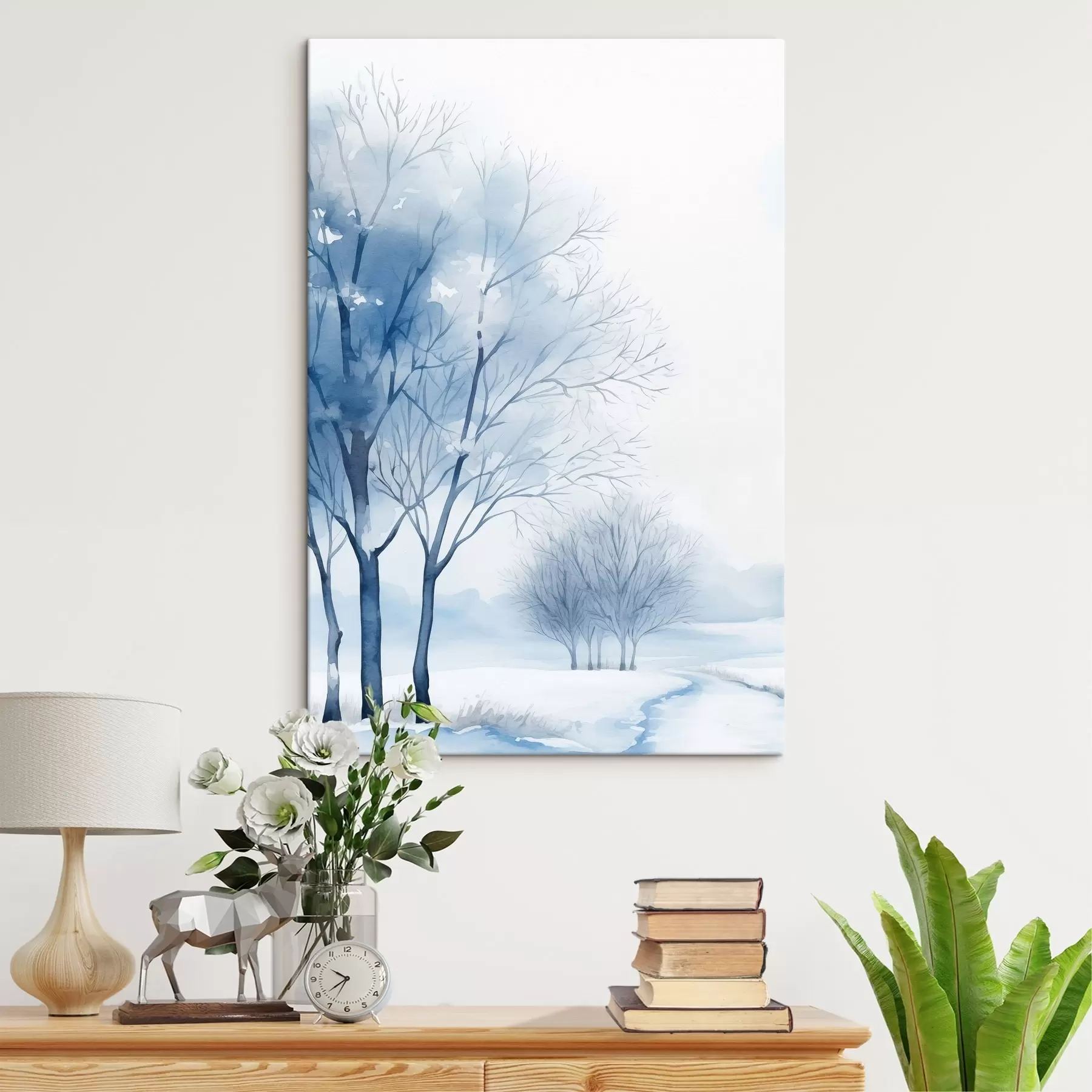 Картина Засніжені дерева в лісі s46965