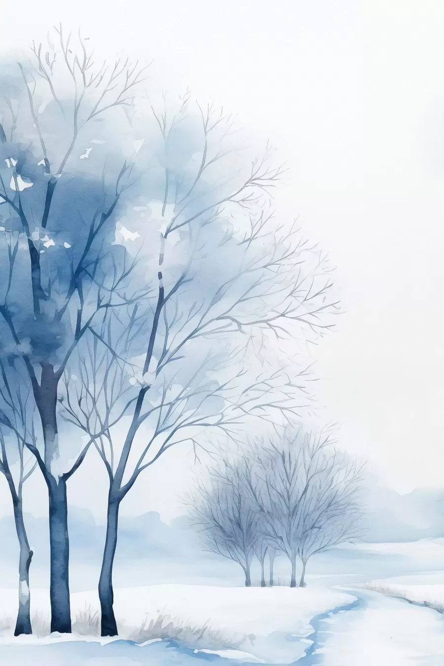 Картина Засніжені дерева в лісі f46965