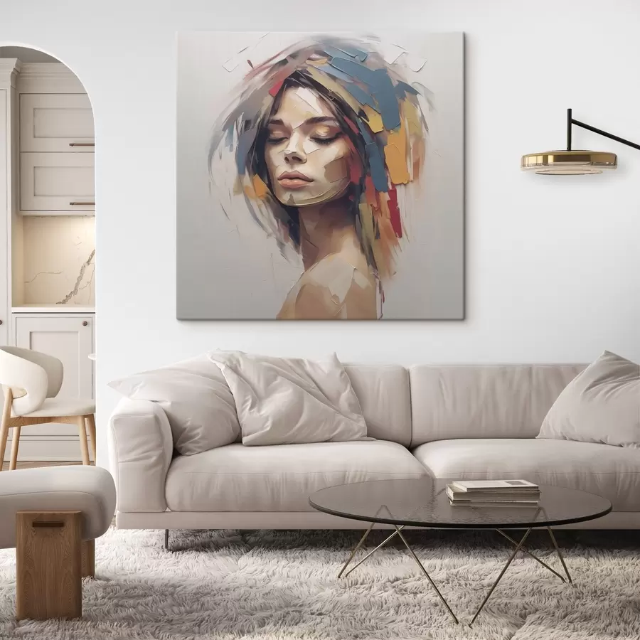 Картина Абстрактний портрет жінки s46917