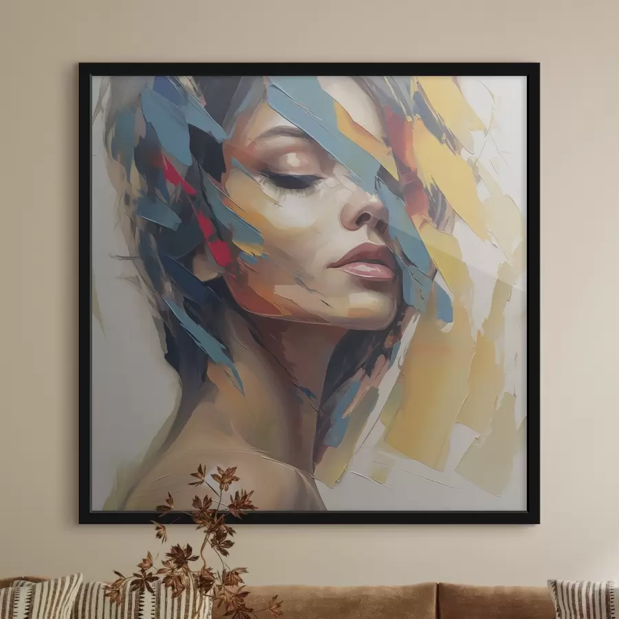 Картина Абстрактний жіночий портрет, імітація живопису f46918
