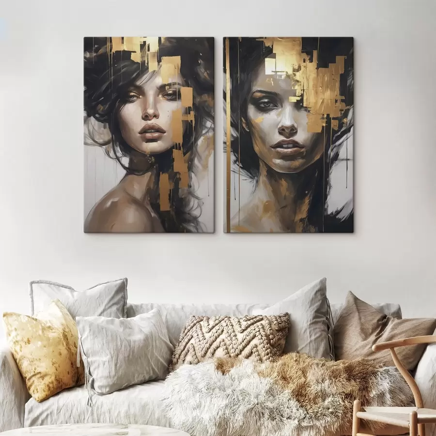 Картина Абстрактний портрет дівчини m01082