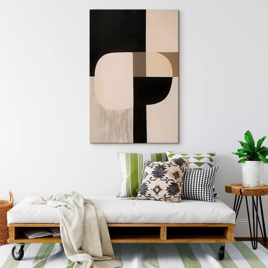 Картина Монохромна геометрична абстракція s46993