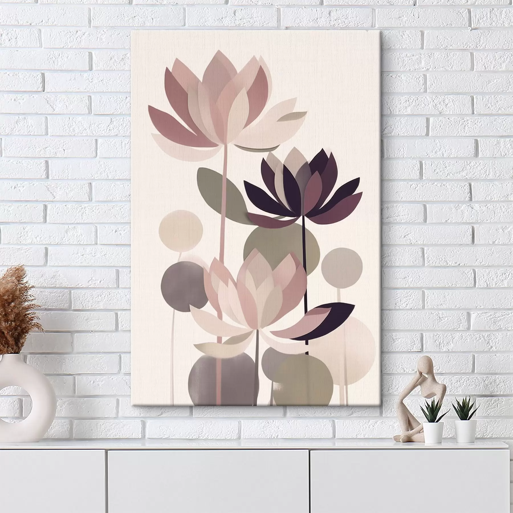 Картина Абстрактні квіти лотоса s46998