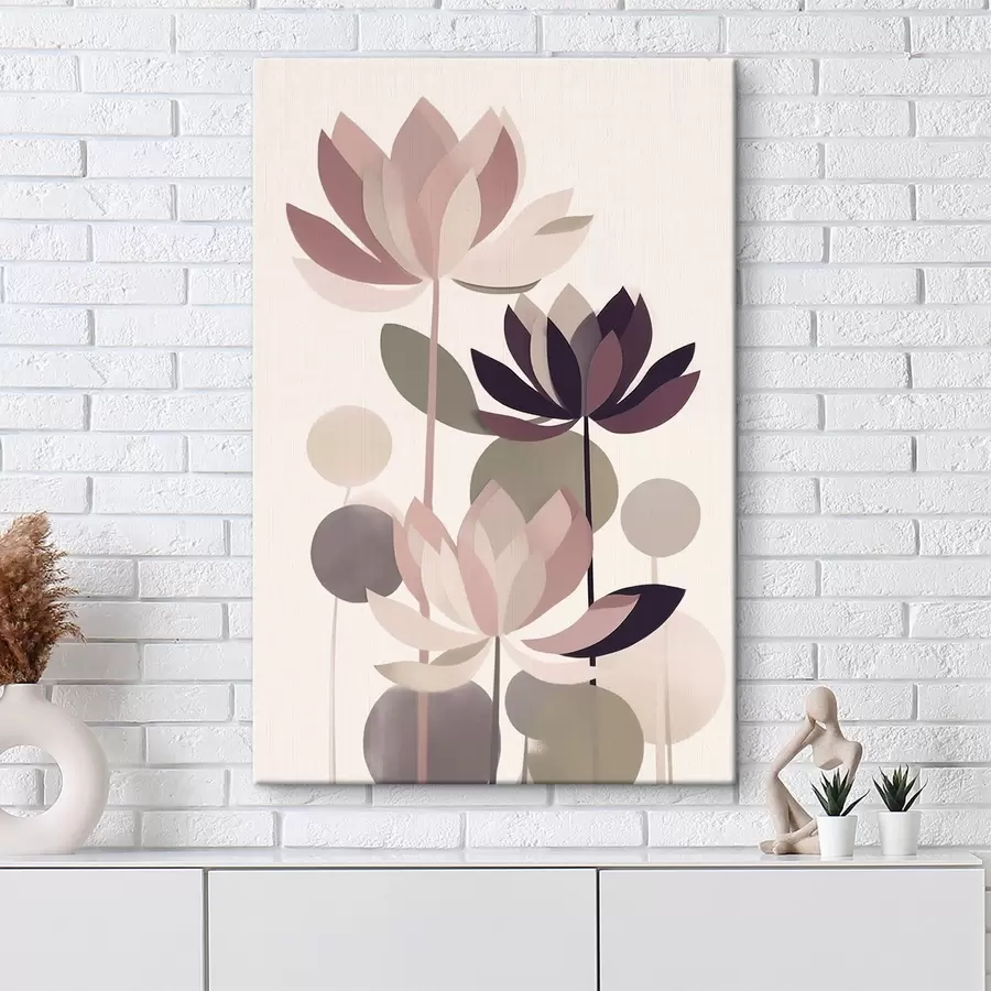 Картина Абстрактні квіти лотоса s46998
