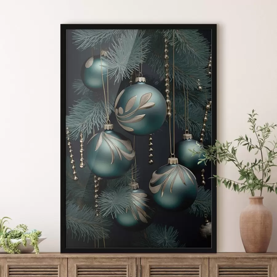 Картина Новорічні прикраси на ялинці f46979