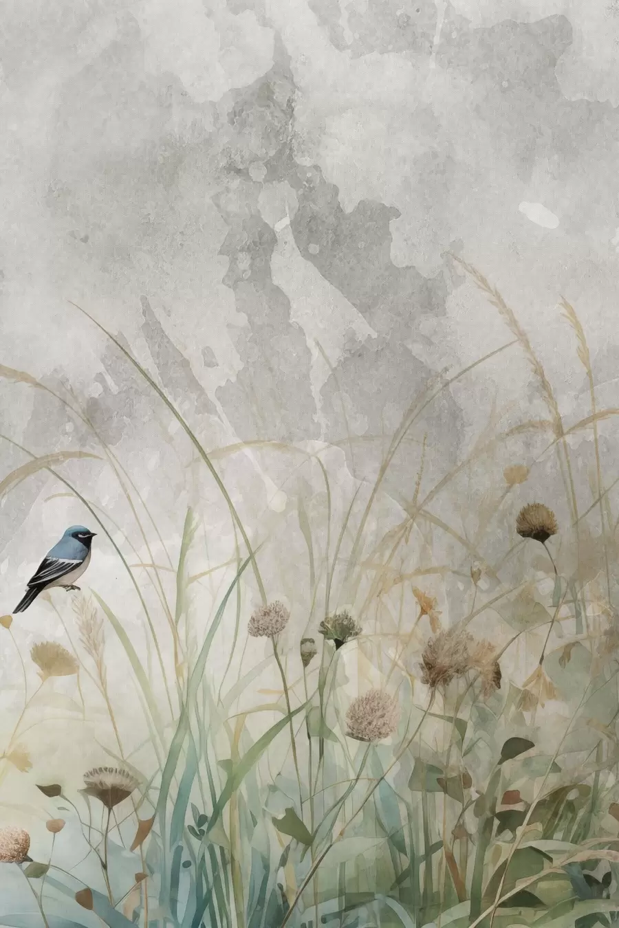 Картина Птах на польових квітах s46889