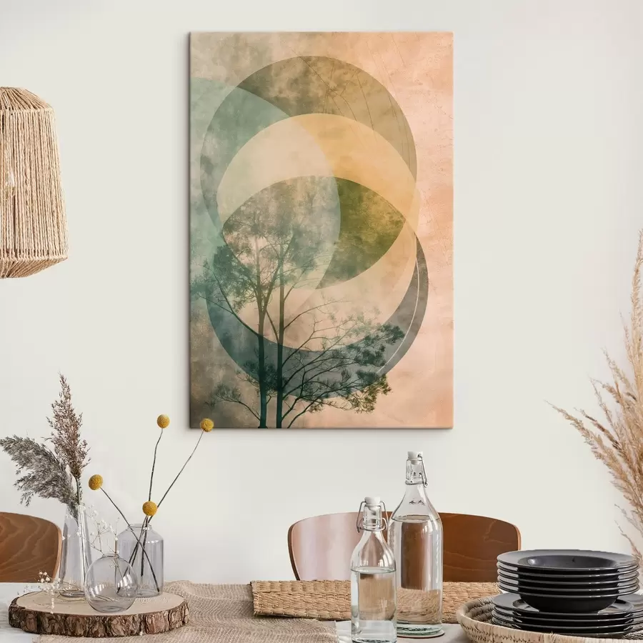 Картина Кола та листя s47073