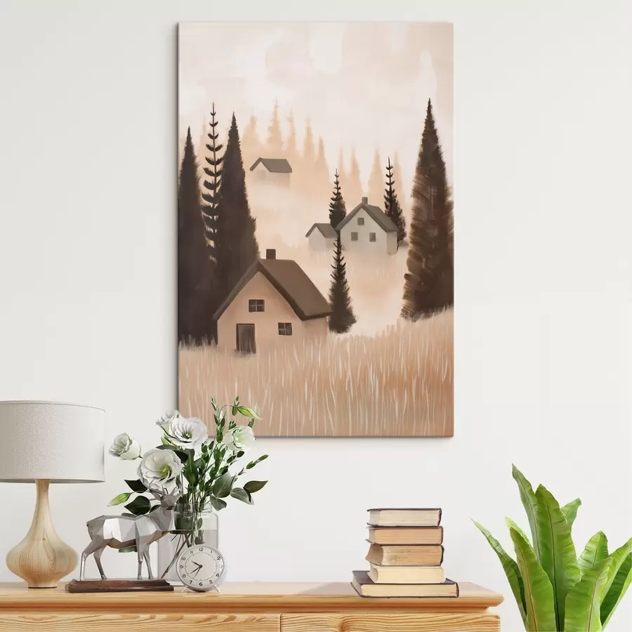 Картина Будинки в лісі s47076