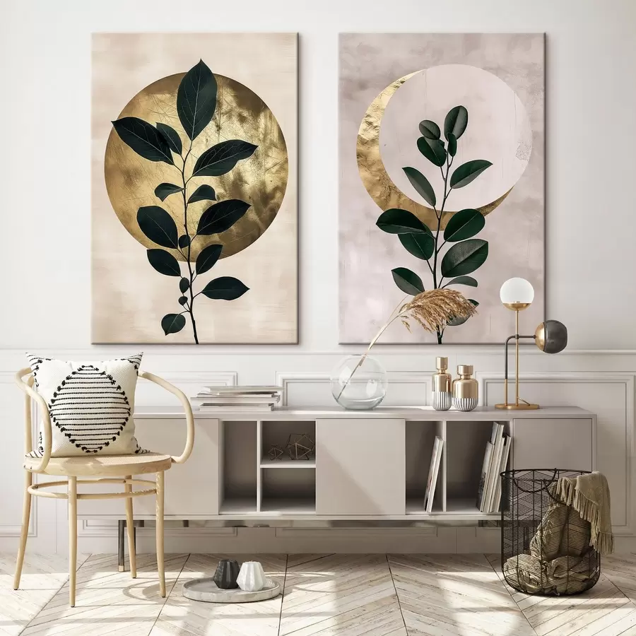 Картина Схід сонця і місяць m01139