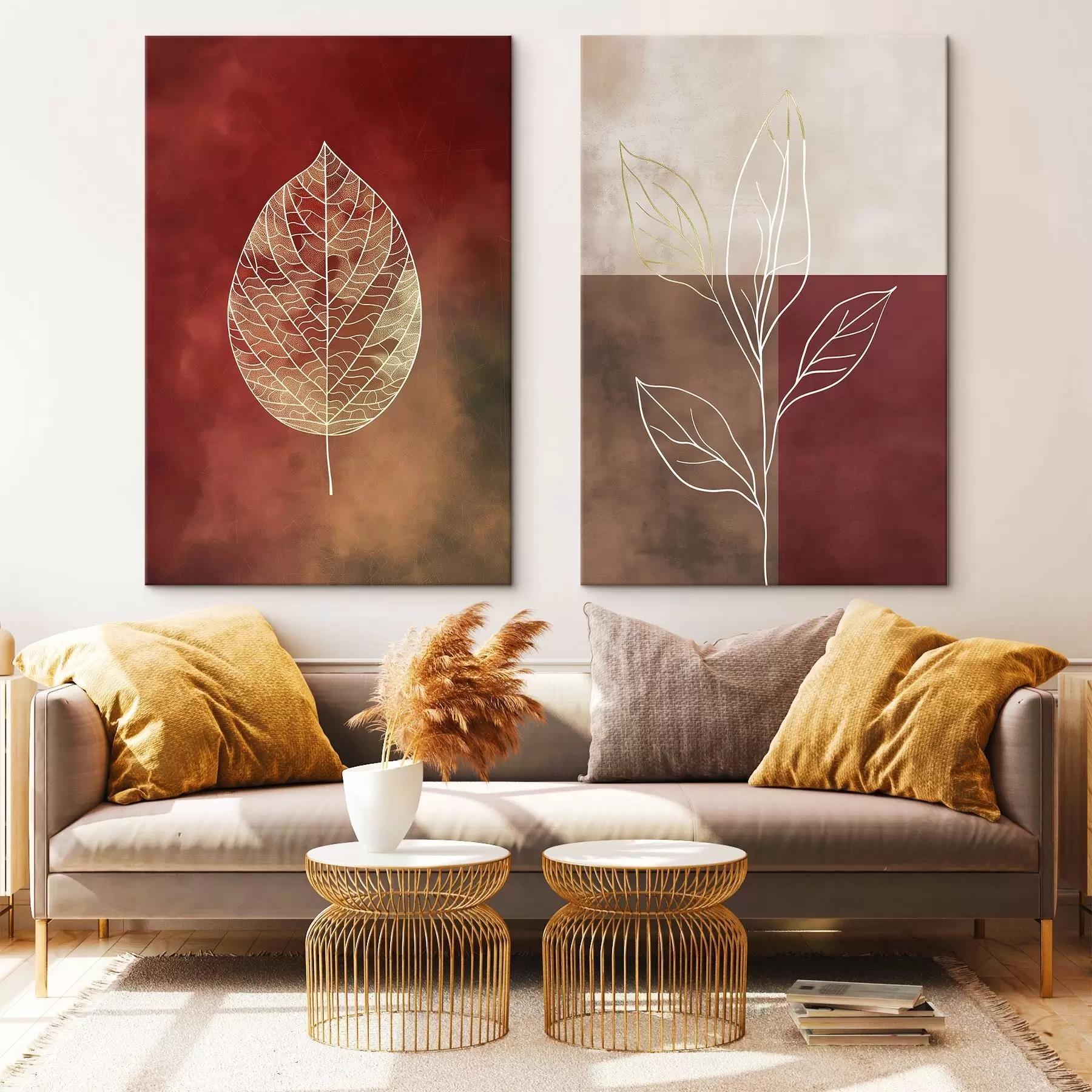 Картина листя m01140