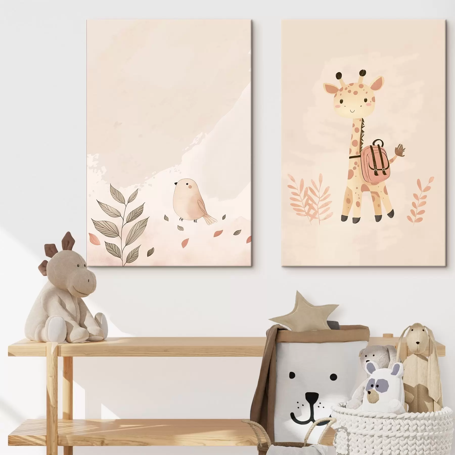 Картина Жираф і птах m01148